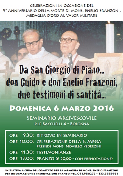 Locandina commemorazione Don Franzoni 06.03.2016