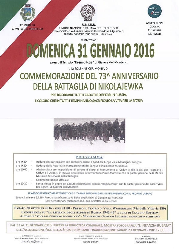 Cerimonia Giavera del Montello 31.01.2016