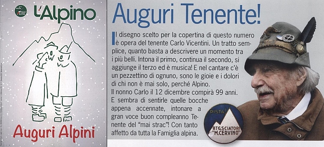 04.Compleanno Carlo Vicentini Copertina L Alpino Dicembre 2016