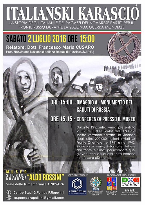 Conferenza Museo Storico Novarese Aldo Rossini 02.07.2016 locandina