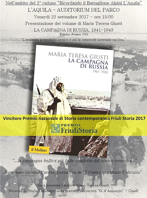 Locandina presentazione libro MTGiusti L Aquila 22.09.2017
