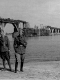 1941 Riattivazione ponte sul fiume Dneper  riva